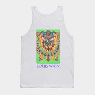 Sicilian Cat Kaleidoscope by Louis Wain Tank Top